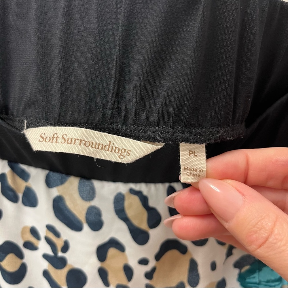 Soft Surroundings Floral Leopard Print Wrap Skirt Multicolor Size Petite Large - Picture 6 of 12